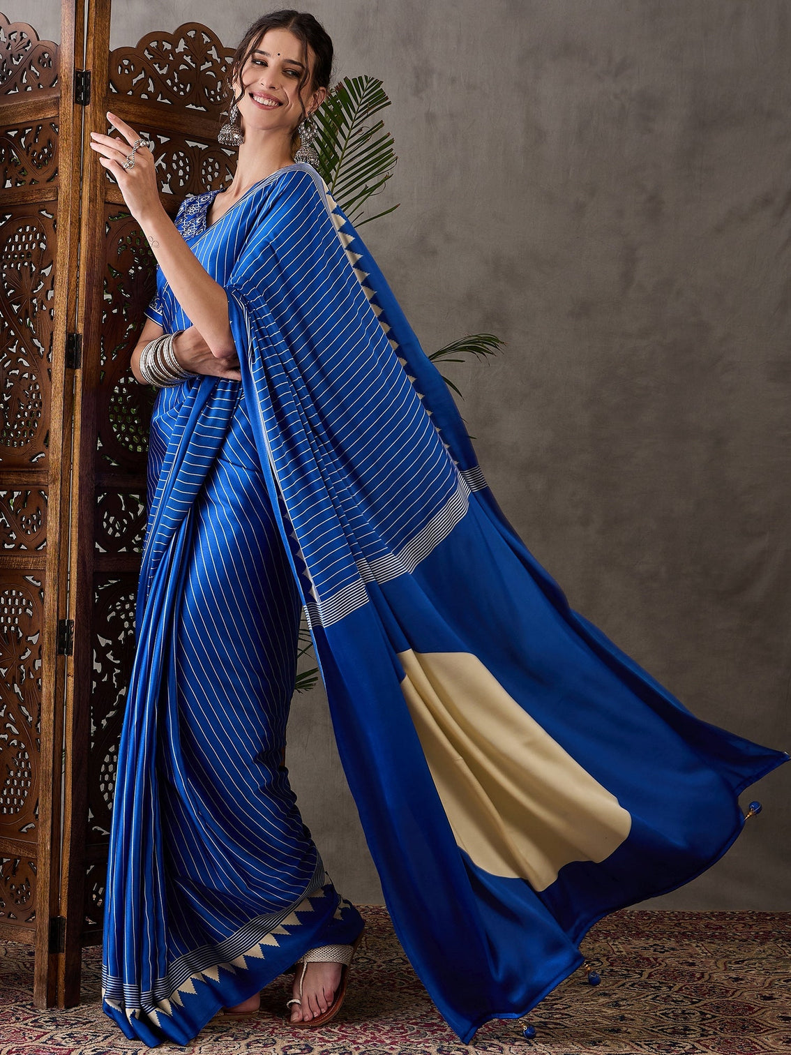Vihana Graceful Semi Modal Saree for Ethnic Celebrations