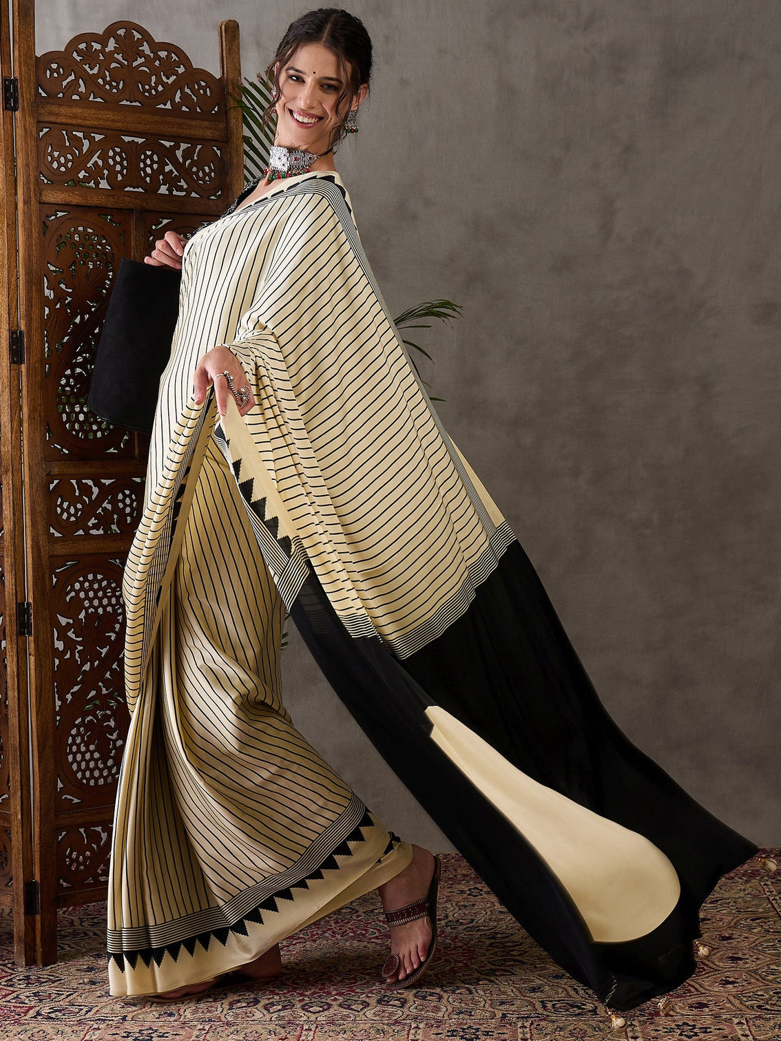 Vihana Graceful Semi Modal Saree for Ethnic Celebrations