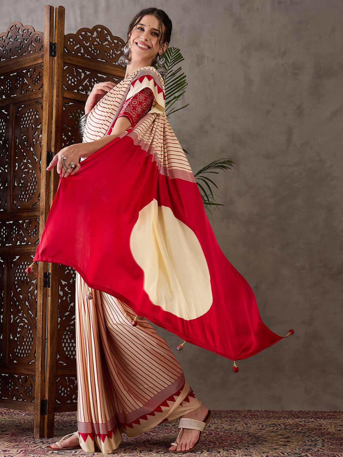 Vihana Graceful Semi Modal Saree for Ethnic Celebrations