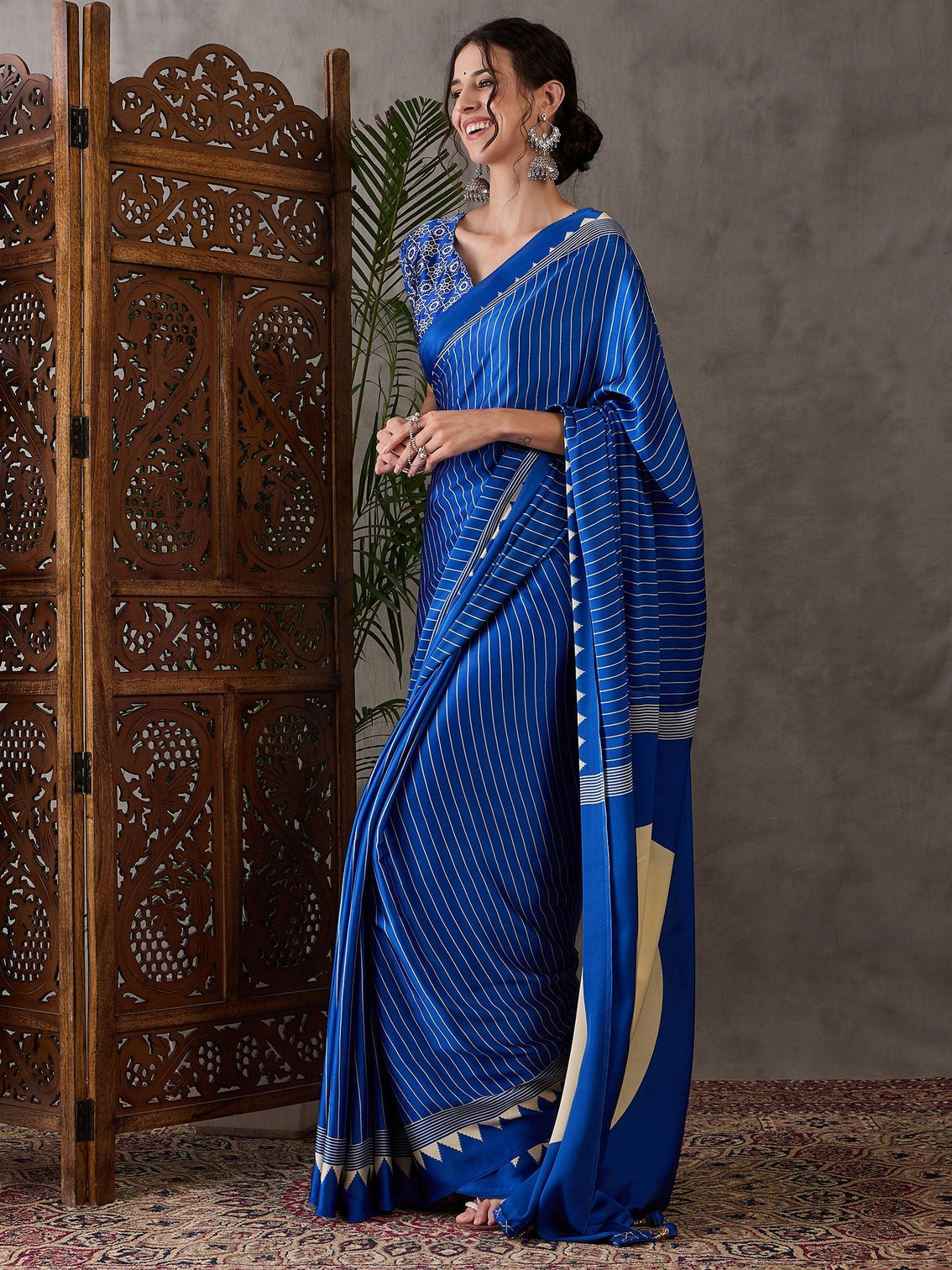 Vihana Graceful Semi Modal Saree for Ethnic Celebrations