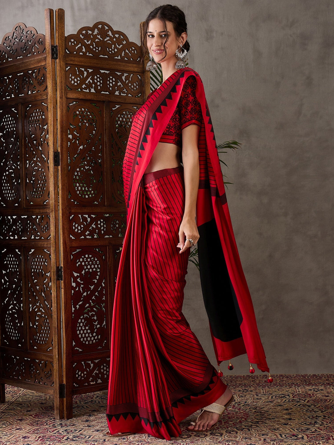 Vihana Graceful Semi Modal Saree for Ethnic Celebrations
