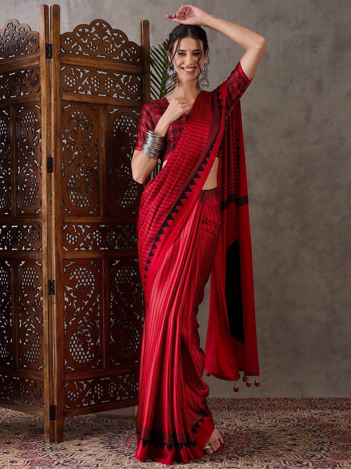 Vihana Graceful Semi Modal Saree for Ethnic Celebrations