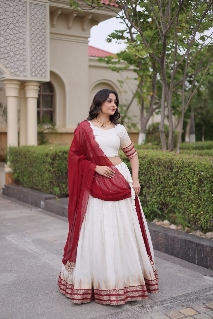 Viscose Jacquard Designer Lehenga Choli