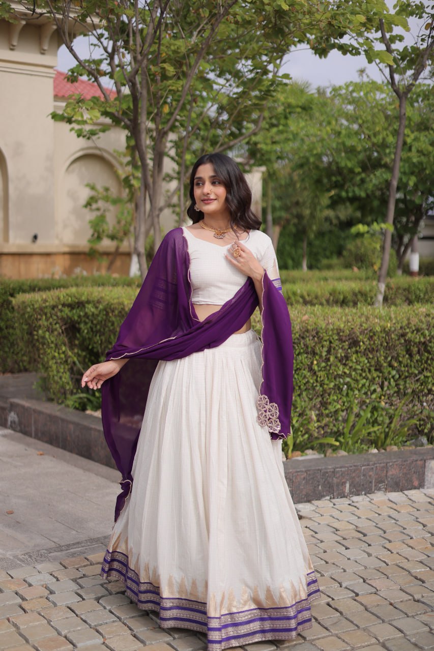 Viscose Jacquard Designer Lehenga Choli
