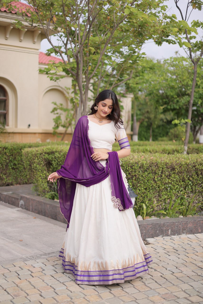 Viscose Jacquard Designer Lehenga Choli