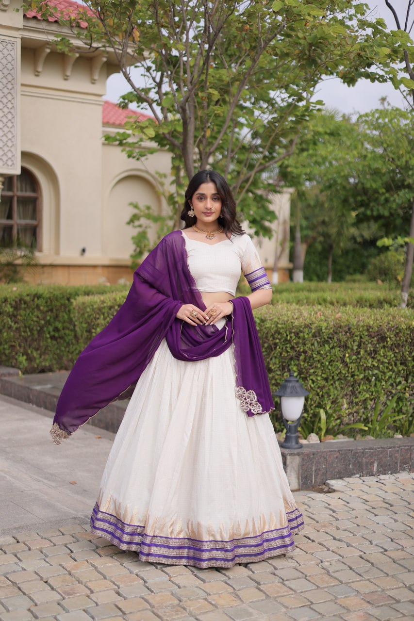 Viscose Jacquard Designer Lehenga Choli