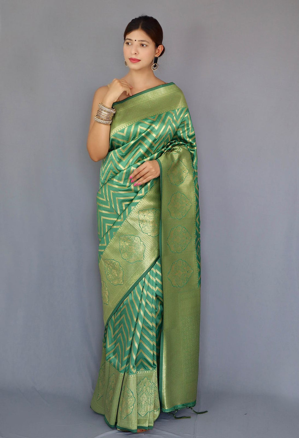 Pure banarasi silk saree with zari weaving