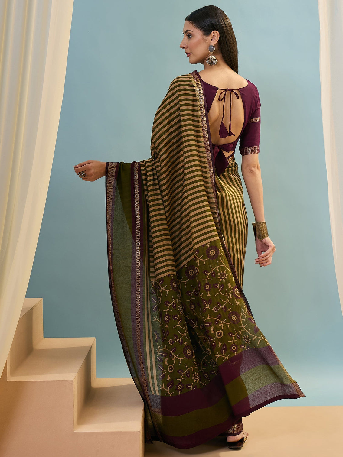 Vyanika Comfortable PV Cotton Saree for Daily & Festive Wear