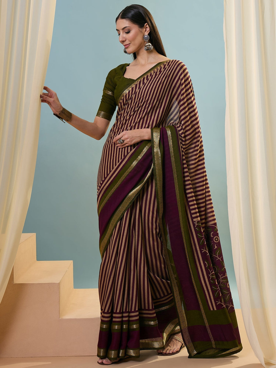 Vyanika Comfortable PV Cotton Saree for Daily & Festive Wear