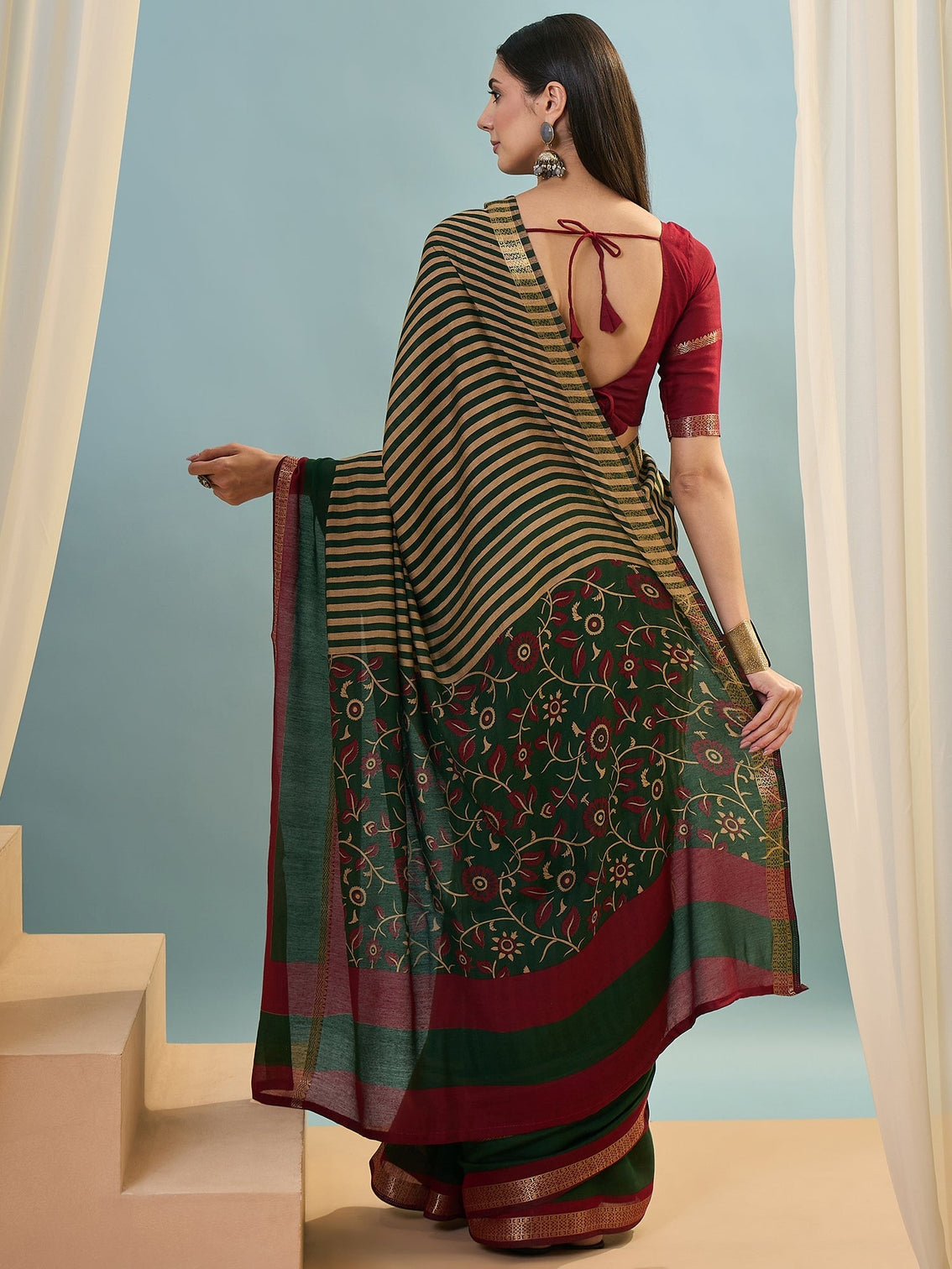 Vyanika Comfortable PV Cotton Saree for Daily & Festive Wear