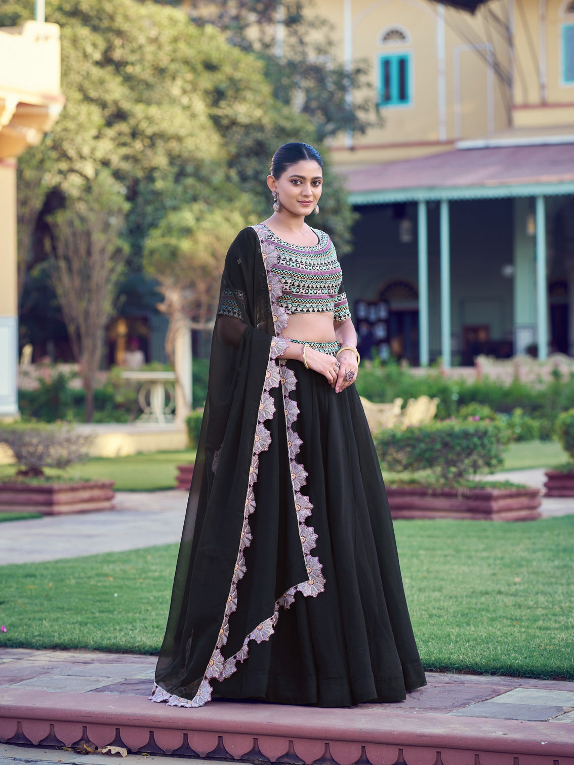 Festival wear georgette lehenga choli