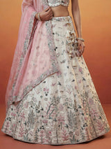 Organza Swarovski stones Embroidered Lehenga Choli with Dupatta