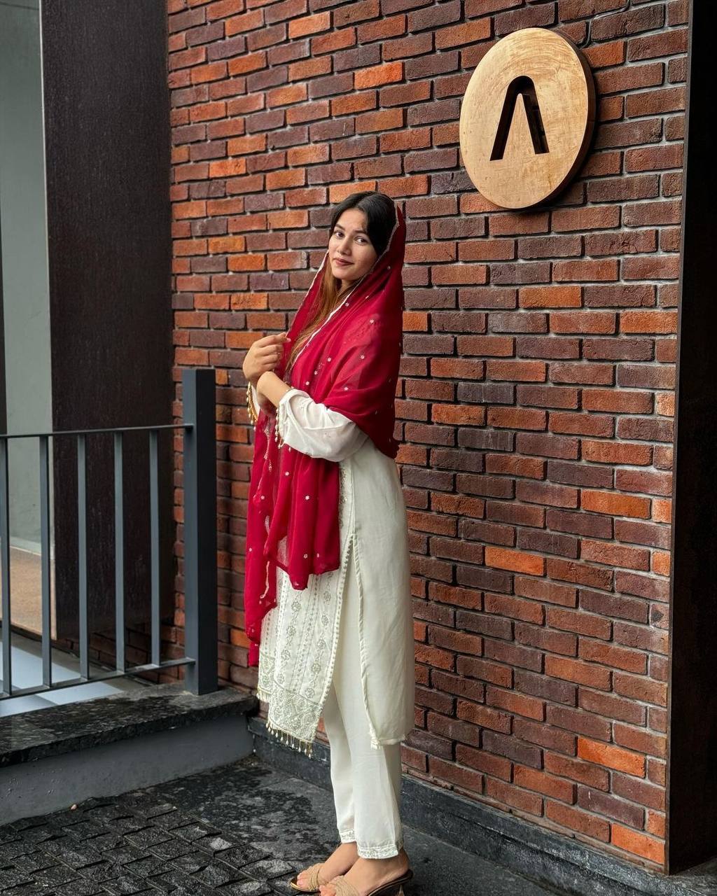 White Premium Designer Ready-Made Top, Palazzo, and Dupatta