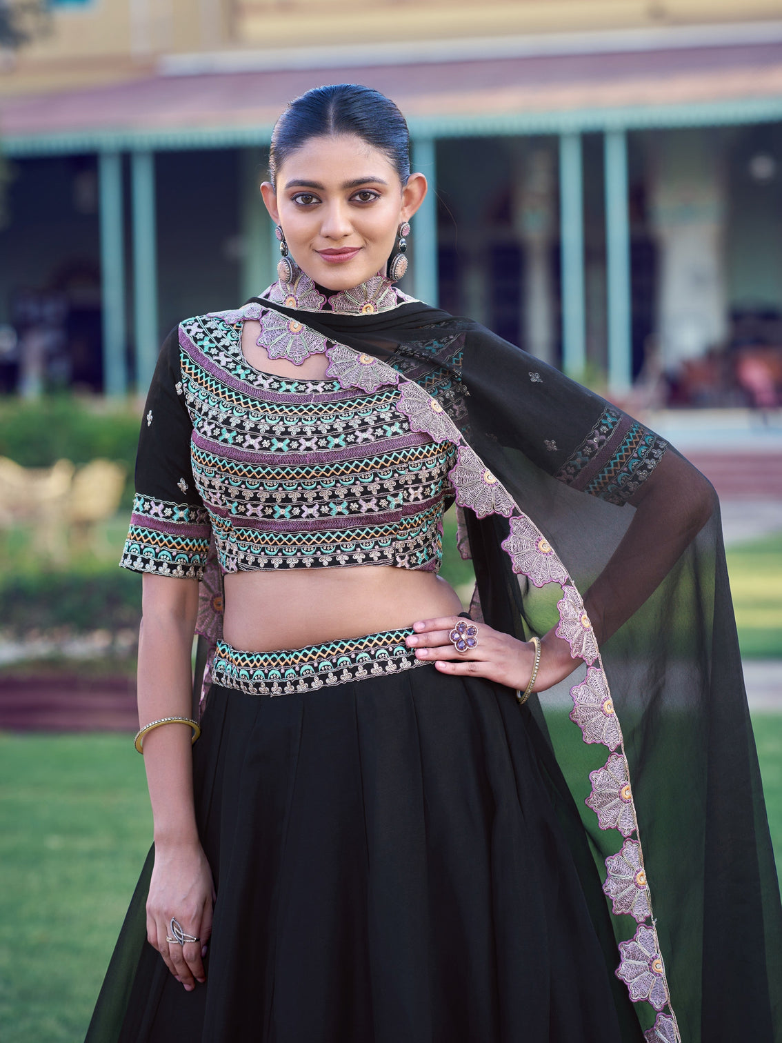 Festival wear georgette lehenga choli