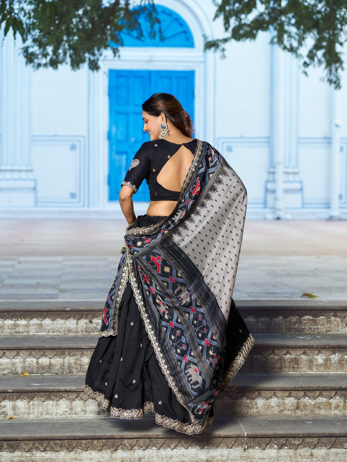 Sequince and thread embroidery work lehenga choli