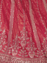 Wonderful Pink Sequins Silk Reception Wear Lehenga Choli With Dupatta