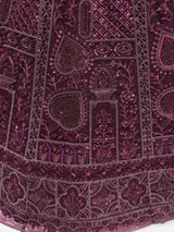Wonderful Purple Dori Embroidery Net Monochrome Lehenga Choli With Dupatta