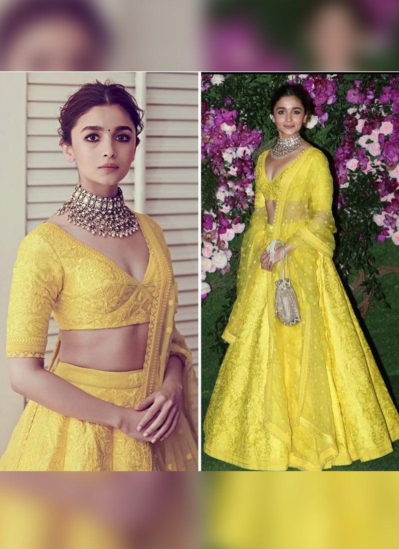 Yellow Color Wedding Wear Designer Heavy Embroidered Lehenga Choli