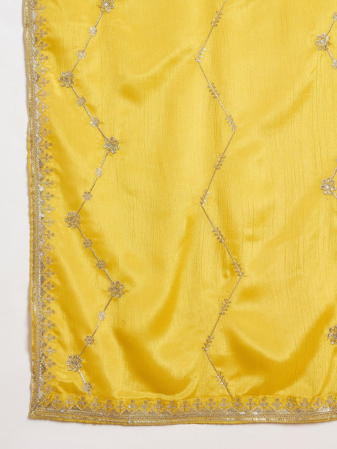 Yellow Embroidered Palazzo Set
