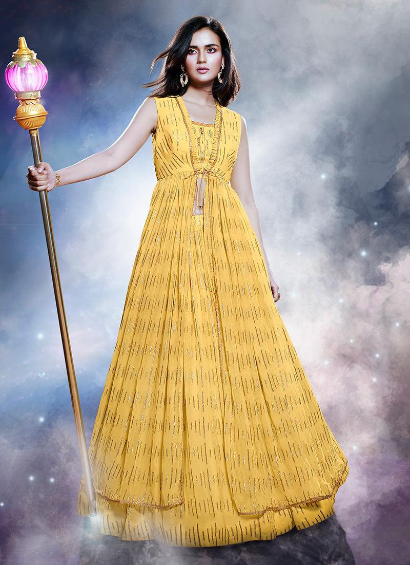 Yellow Jacket Style Designer Chaniya Choli