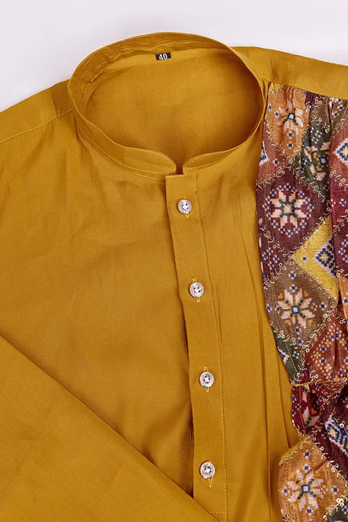 Yellow Men's Designer Kurta - Latest Festival Collection