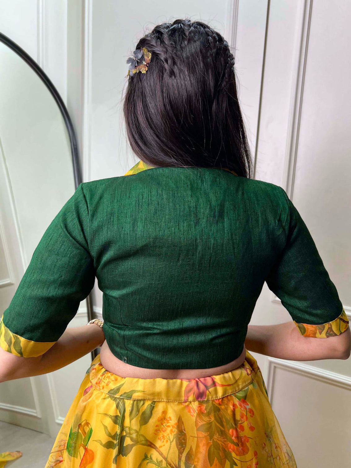 Yellow Organza Lehenga Co-ord Set for Effortless Elegance