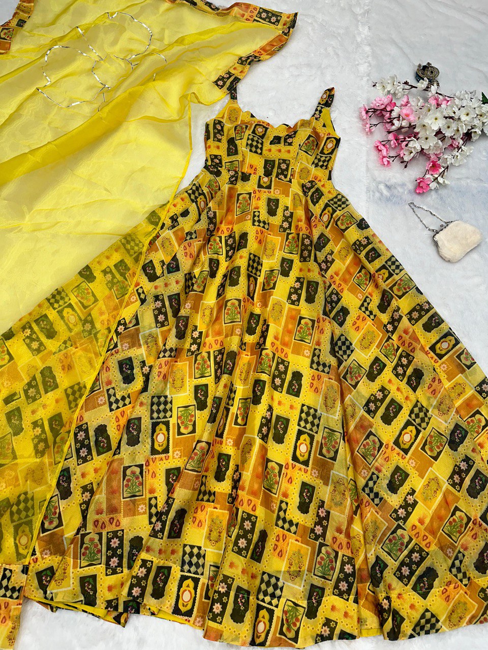 Yellow Exclusive Anarkali Gown – Elegance Meets Modernity