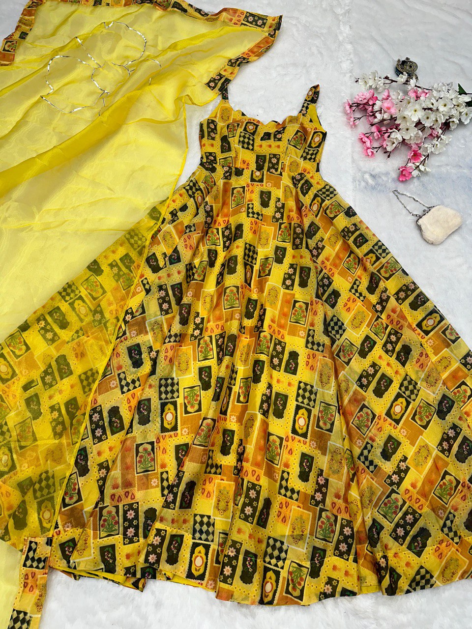 Yellow Exclusive Anarkali Gown – Elegance Meets Modernity