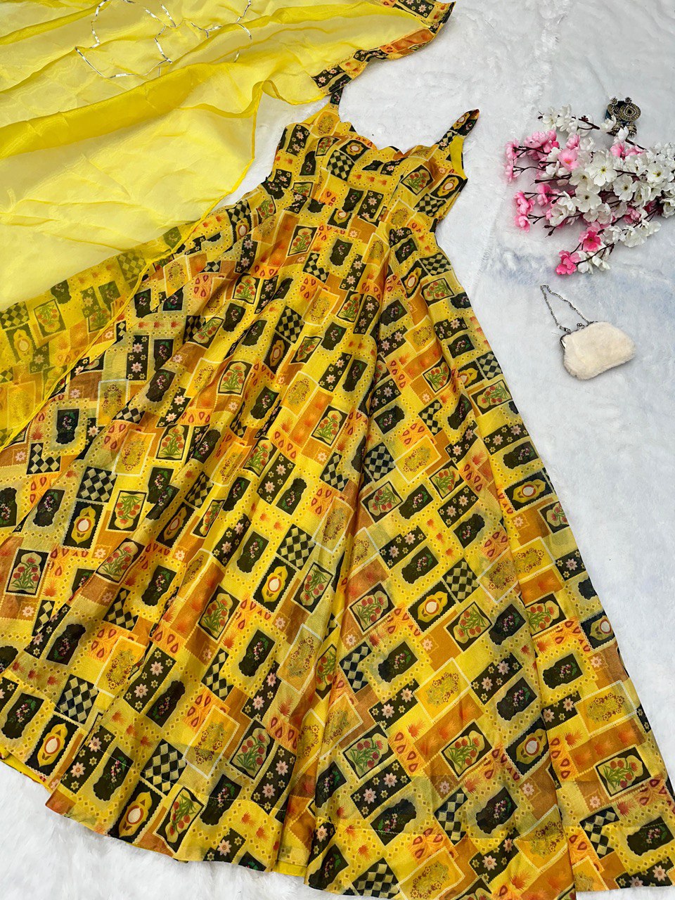 Yellow Exclusive Anarkali Gown – Elegance Meets Modernity