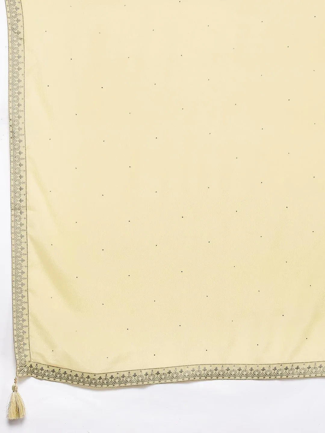 Mameraa Yellow Woven Design Silk Blend Straight Kurta With Trousers & Dupatta