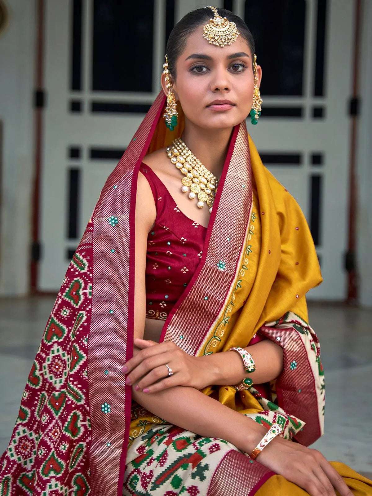 Yellow Woven Patola Silk Saree