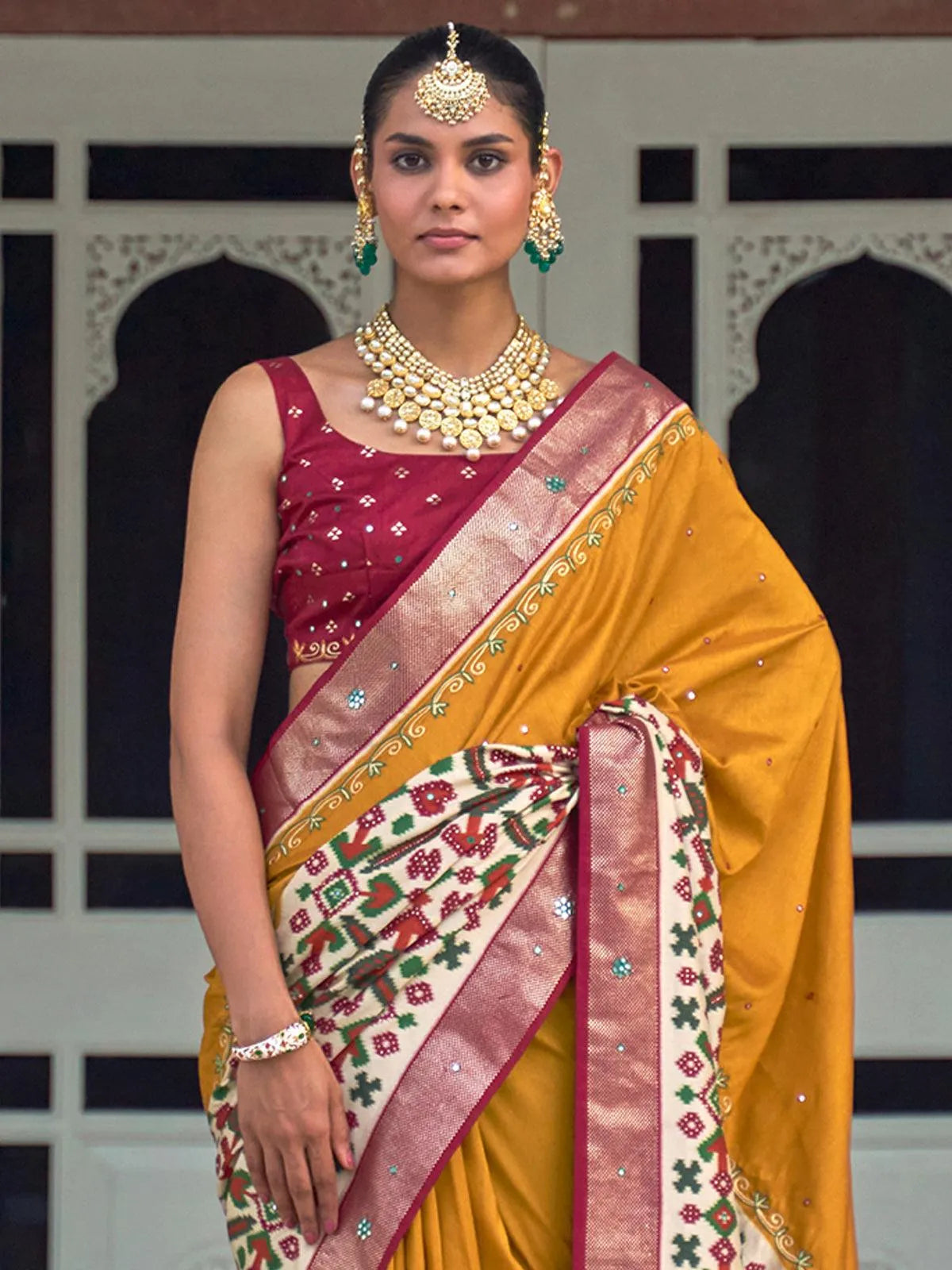 Yellow Woven Patola Silk Saree