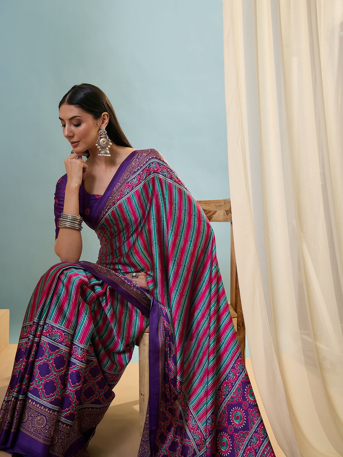 Yuvika Soft Drape Semi Modal Saree for Party Wear