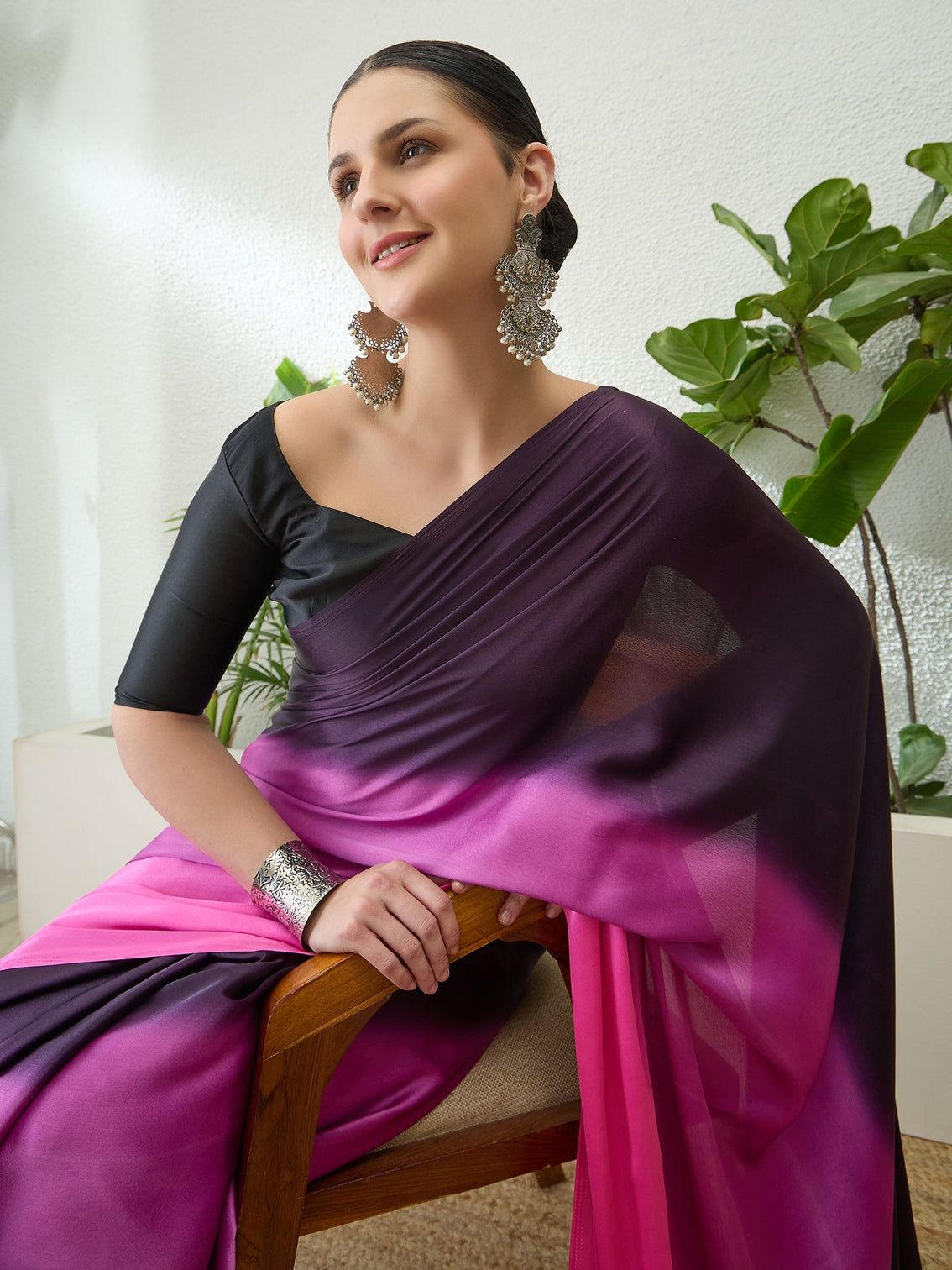 Zehvika Contemporary Semi Modal Saree for Special Occasions
