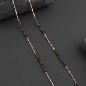 Mameraa Gold-Plated Artificial Stones and Beads Mangalsutra - Image 1