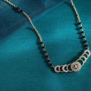 Mameraa Gold-Plated Artificial Stones and Beads Mangalsutra - Image 1
