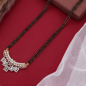 Mameraa Gold Plated Artificial Stones and Beads Mangalsutra - Image 1