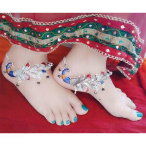 Mameraa Gold-Plated Artificial Stones Anklet - Image 1