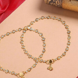 Mameraa Gold-Plated Artificial Stones Anklet - Image 1