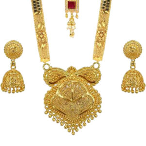 Mameraa Gold-Plated Artificial Stones Mangalsutra - Image 1
