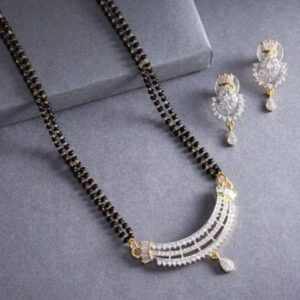 Mameraa Gold-Plated Artificial Stones Mangalsutra - Image 1