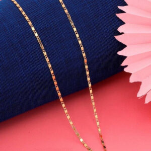 Mameraa Gold Plated Cubic Zirconia Studded Minimal Necklace - Image 1