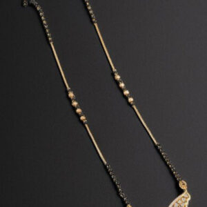 Mameraa Gold-Plated Gold-Plated AD Studded & Artificial Beaded Mangalsutra - Image 1