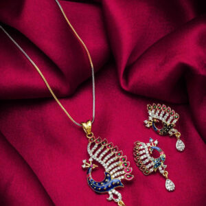 Mameraa Gold-Plated Kundan & Cubic Zirconia Stone-Studded Jewellery Set - Image 1