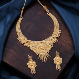 Mameraa Gold-Plated Stone-Studded Jewellery Set - Image 1
