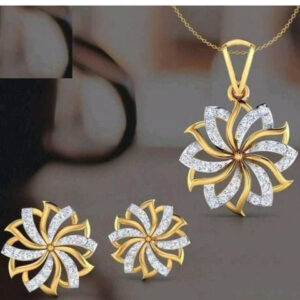 Mameraa Jewels Allure Colorful Mangalsutra with Floral Pendant & Matching Earrings - Image 1