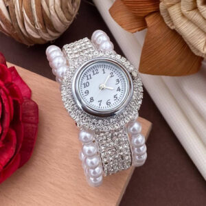 Mameraa Silver-Toned Round Dial & Bracelet Watch - Image 1