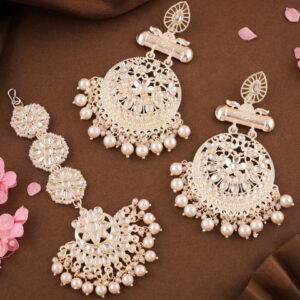 Mameraa Stone-Studded & Beaded Jewellery Set - Image 1