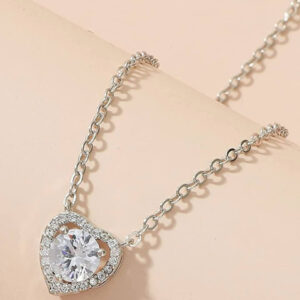 Mameraa Women Silver Plated Artificial Stones Pendant Necklace with S-Hook Closure - Image 1