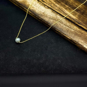 Mameraa Men Gold-Plated Pearls Beaded Pendant With Chain - Image 1
